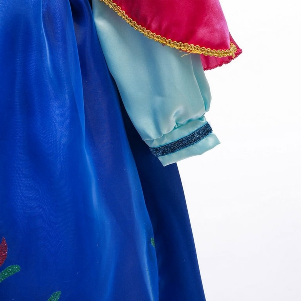 Girls Anna Long Sleeve with Cape Dress Christmas Princess Costume 4-5T birthday - Picture 6 of 6